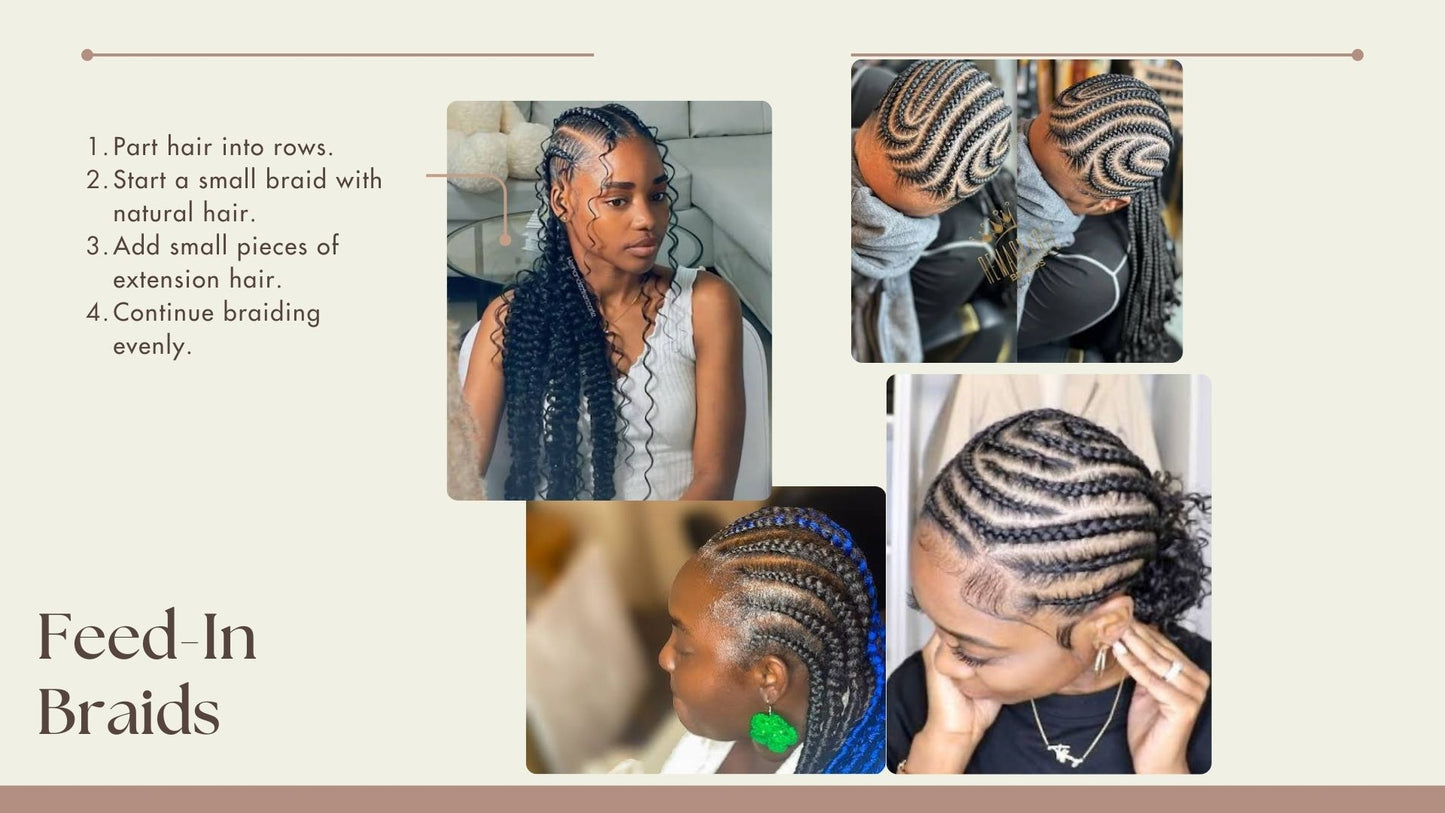 E-book: Step by step by learning Black hair braids.