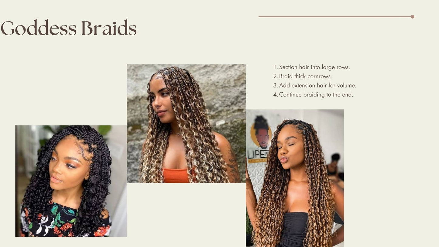 E-book: Step by step by learning Black hair braids.