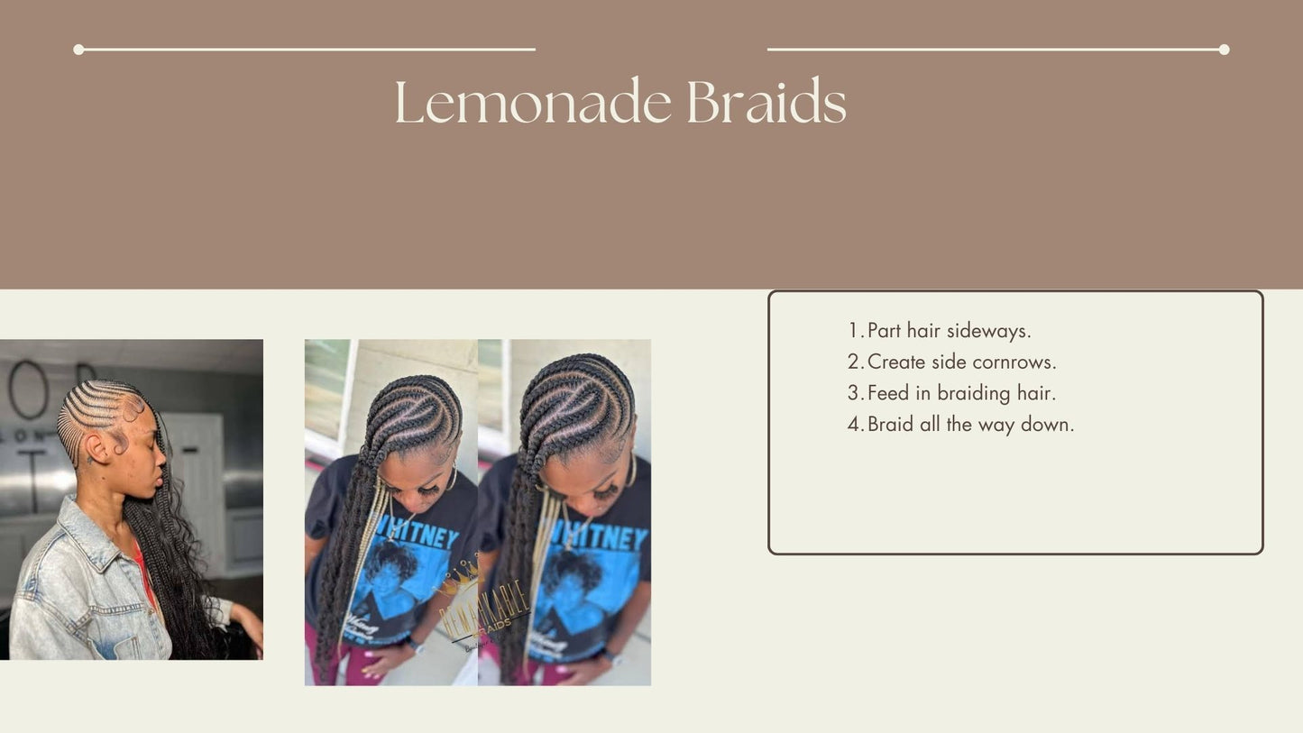 E-book: Step by step by learning Black hair braids.